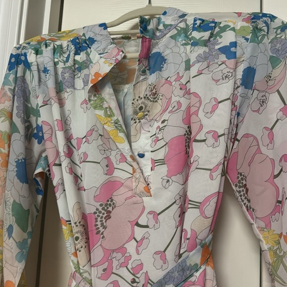 Floral Long Sleeve Dress - Picture 2 of 5